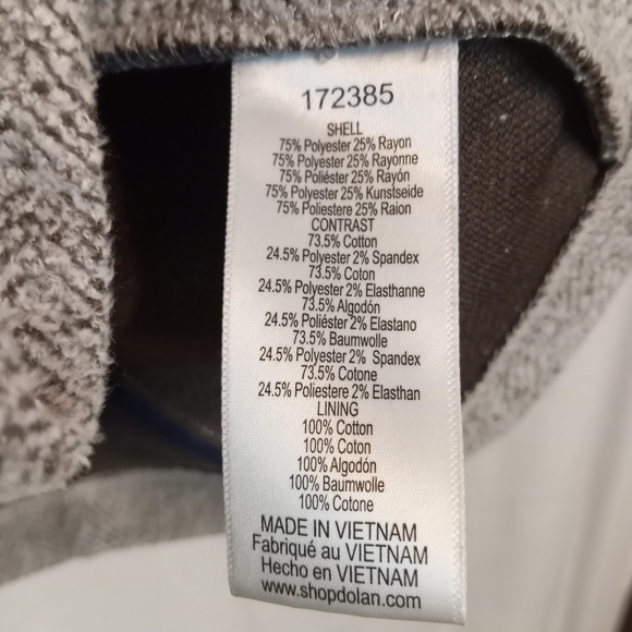 Anthropologie Dolan Northfield fleece sweater wrap jacket XS heather grey - Picture 11 of 12